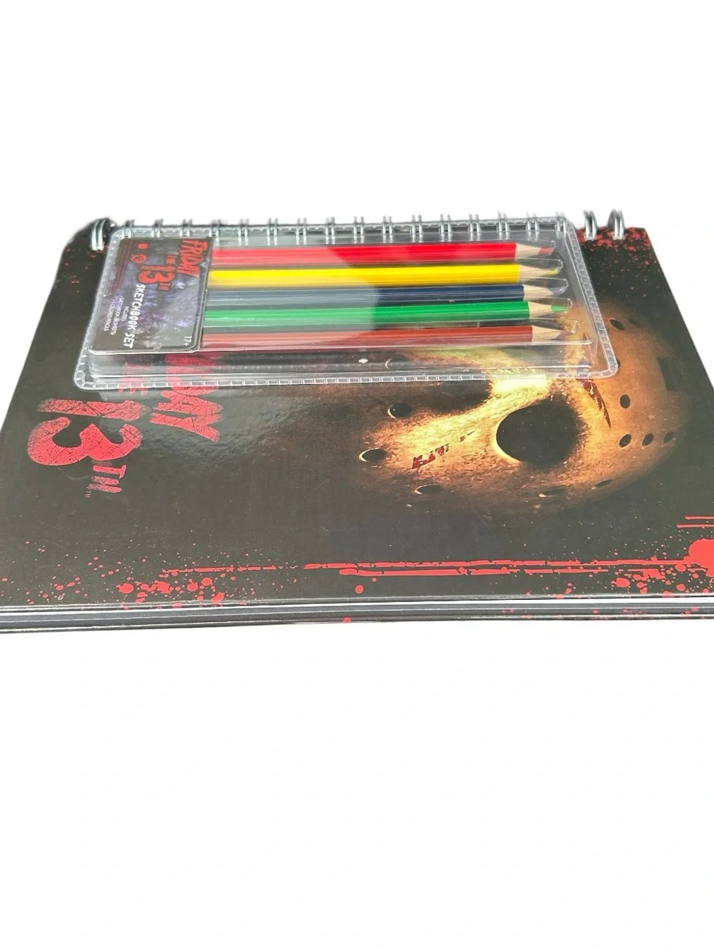 Friday The 13th Jason Sketchbook Notebook Set Color Pencils Horror Halloween New